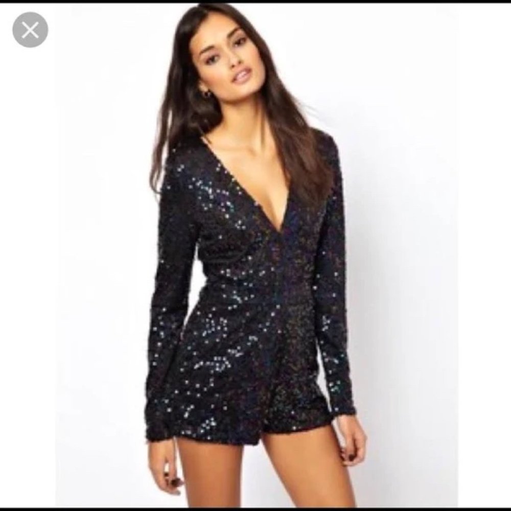 Motel Rocks Sequin Playsuit/ Romper